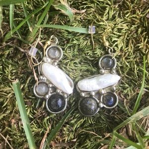 6/$20 Handcrafted Pearl & Stone Earrings